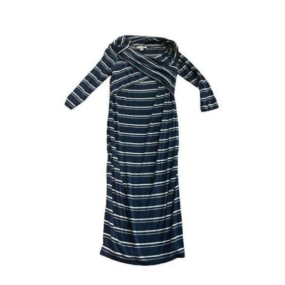 Striped Maternity Dress - Picture 1 of 5
